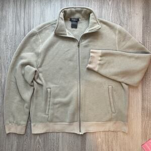 Roots Mens Sherpa Lined Zip Jacket Beige XL